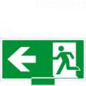 Sistema COLORFIX VERDE monofacciale Uscita Emergenza sx EN ISO 7010