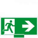 Sistema COLORFIX VERDE monofacciale Uscita Emergenza dx EN ISO 7010