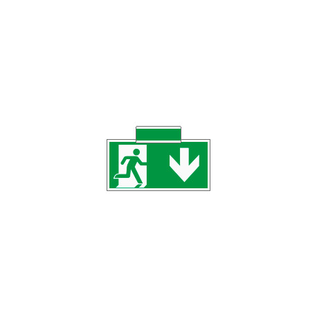 Sistema COLORFIX VERDE bifacciale sospesa Uscita Emerg. Sud ISO 7010