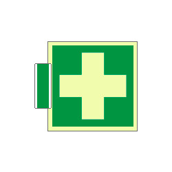 Sistema COLORFIX VERDE bifacc. luminescente Pronto soccorso ISO 7010