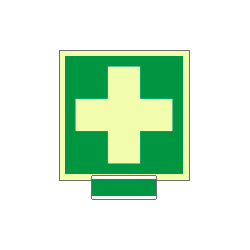 Sistema COLORFIX VERDE monofacciale luminescente P. Soccorso ISO 7010