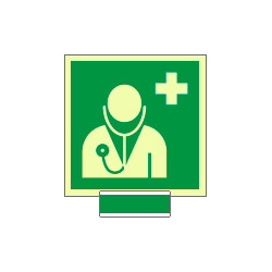 Sistema COLORFIX VERDE monofacc. luminescente Pers. Medico EN ISO 7010
