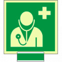 Sistema COLORFIX VERDE monofacc. luminescente Pers. Medico EN ISO 7010