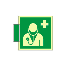 Sistema COLORFIX VERDE bifacc. luminescente Pers. Medico EN ISO 7010