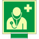 Sistema COLORFIX VERDE monofacc. luminescente Pers. Medico EN ISO 7010
