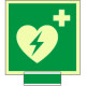 Sistema COLORFIX VERDE monofacc. luminescente Defibrillatore ISO 7010