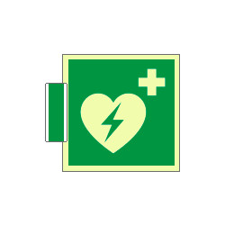 Sistema COLORFIX VERDE bifacc. luminescente Defibrillatore EN ISO 7010