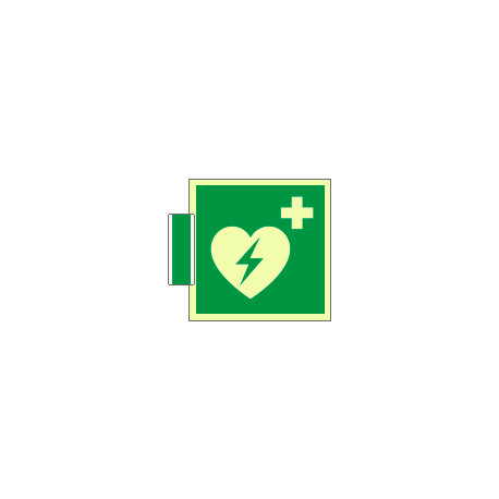 Sistema COLORFIX VERDE bifacc. luminescente Defibrillatore EN ISO 7010