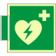 Sistema COLORFIX VERDE bifacc. luminescente Defibrillatore EN ISO 7010