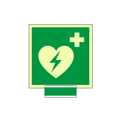 Sistema COLORFIX VERDE monofacc. luminescente Defibrillatore ISO 7010