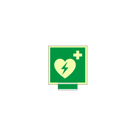 Sistema COLORFIX VERDE monofacc. luminescente Defibrillatore ISO 7010