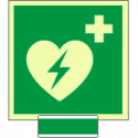 Sistema COLORFIX VERDE monofacc. luminescente Defibrillatore ISO 7010