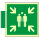 Sistema COLORFIX VERDE bifacc. luminescente Punto D'Incontro ISO 7010