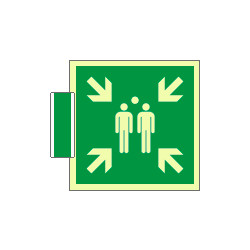 Sistema COLORFIX VERDE bifacc. luminescente Punto D'Incontro ISO 7010