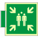 Sistema COLORFIX VERDE bifacc. luminescente Punto D'Incontro ISO 7010
