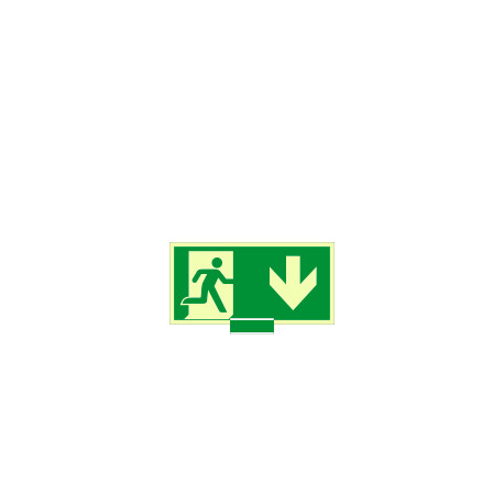Sistema COLORFIX VERDE monofacc. luminesc. Usc. Emer. basso EN ISO 7010