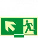 Sistema COLORFIX VERDE monofacc. luminesc. Usc. Emer. alto sx EN ISO 7010