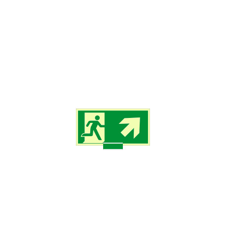 Sistema COLORFIX VERDE monofacc. luminesc. Usc. Emerg. alto dx ISO 7010