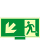 Sistema COLORFIX VERDE monofacc. luminesc. Usc. Emerg. basso sx ISO 7010