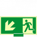 Sistema COLORFIX VERDE monofacc. luminesc. Usc. Emerg. basso sx ISO 7010