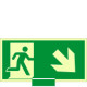 Sistema COLORFIX VERDE monofacc. luminesc. Usc. Emer. basso dx EN ISO 7010