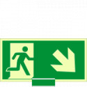 Sistema COLORFIX VERDE monofacc. luminesc. Usc. Emer. basso dx EN ISO 7010