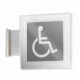 Targa Plexi bifacciale Toilette Disabile