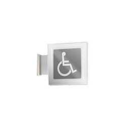 Targa Plexi bifacciale Toilette Disabile