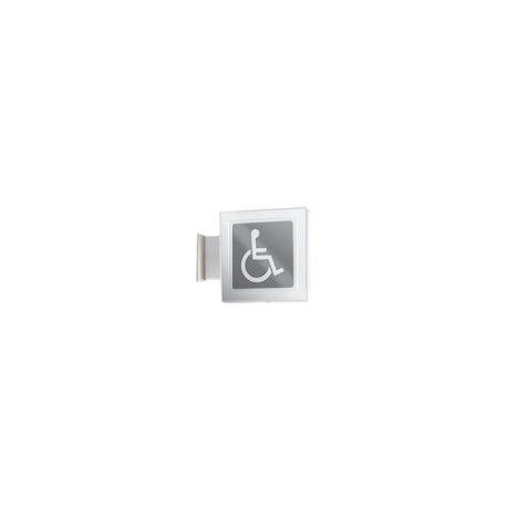 Targa Plexi bifacciale Toilette Disabile
