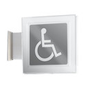 Targa Plexi bifacciale Toilette Disabile