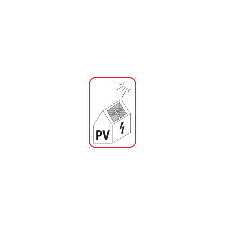 Cartello in alluminio "segnalazione impianto fotovoltaico su edificio"