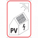 Cartello in alluminio "segnalazione impianto fotovoltaico su edificio"