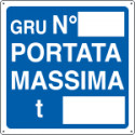 Cartello informazione gru n. portata massima