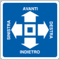 Cartello informazione indietro avanti sinistra destra