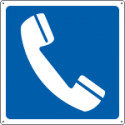 Cartello informazione ubicazione telefono