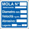 Cartello informazione MOLA N diametro velocita'