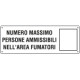 Cartello NUMERO MASSIMO PERSONE CONSENTITE