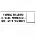 Cartello NUMERO MASSIMO PERSONE CONSENTITE