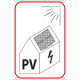 Etichetta autoadesiva" segnalazione impianto fotovoltaico su edificio"