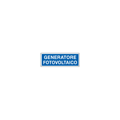 Cart. inform. "Generatore fotovoltaico"