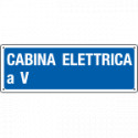 Cartello informazione Cabina elettrica a Volt