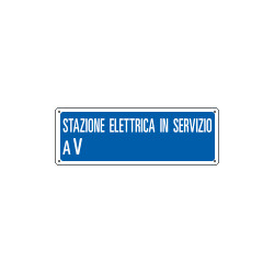 Cartello Stazione elettrica in servizio a Volt