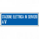 Cartello Stazione elettrica in servizio a Volt