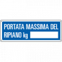 Cartello Portata massima per ripiano