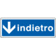 Cartello informazione indietro verso il basso