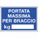 Cartello Portata massima per braccio