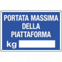 Cartello Portata massima per piattaforma