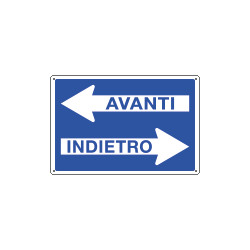 Cartello informazione avanti indietro