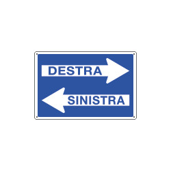 Cartello informazione Destra-sinistra