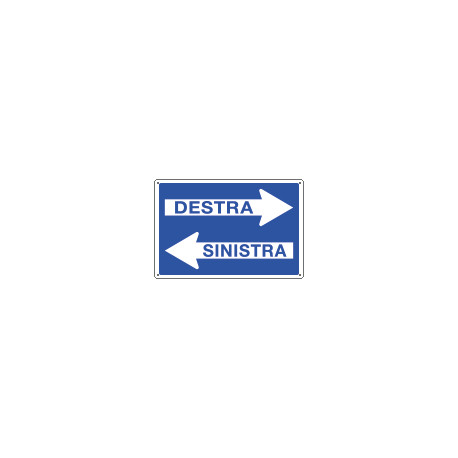 Cartello informazione Destra-sinistra